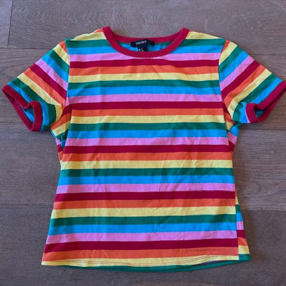 Forever 21 Rainbow T-Shirt